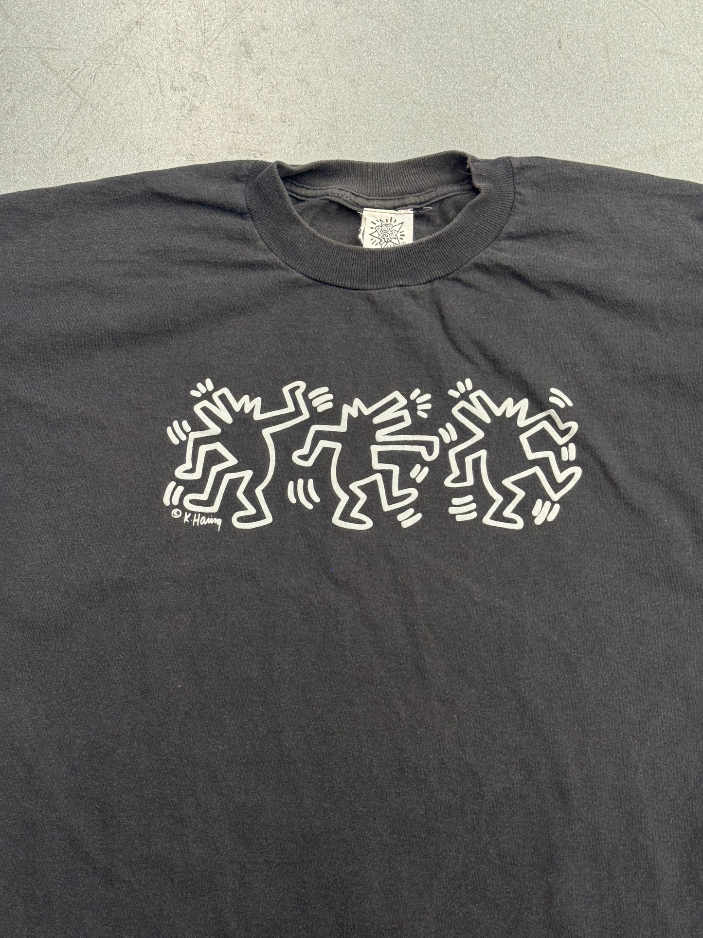 90S KEITH HARING DANCING DOGS TEE (POP SHOP TAG)