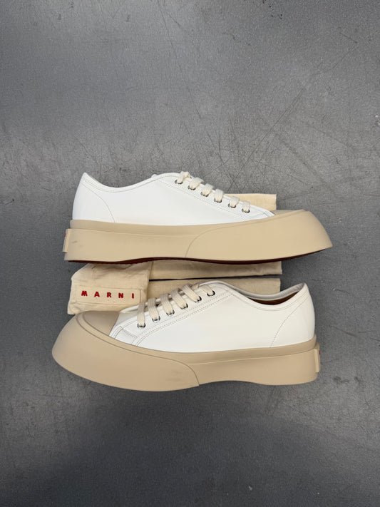 MARNI NAPPA LEATHER PABLO SNEAKER - WHITE (W/O BOX)