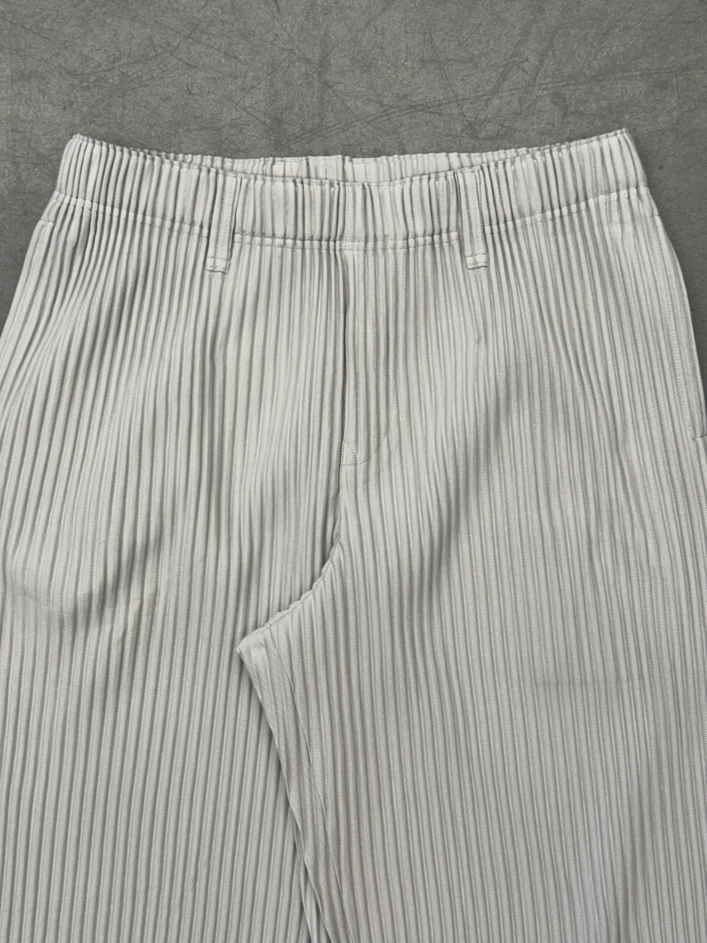 ISSEY MIYAKE HOMME PLISSE PLEATED PANTS - GREY
