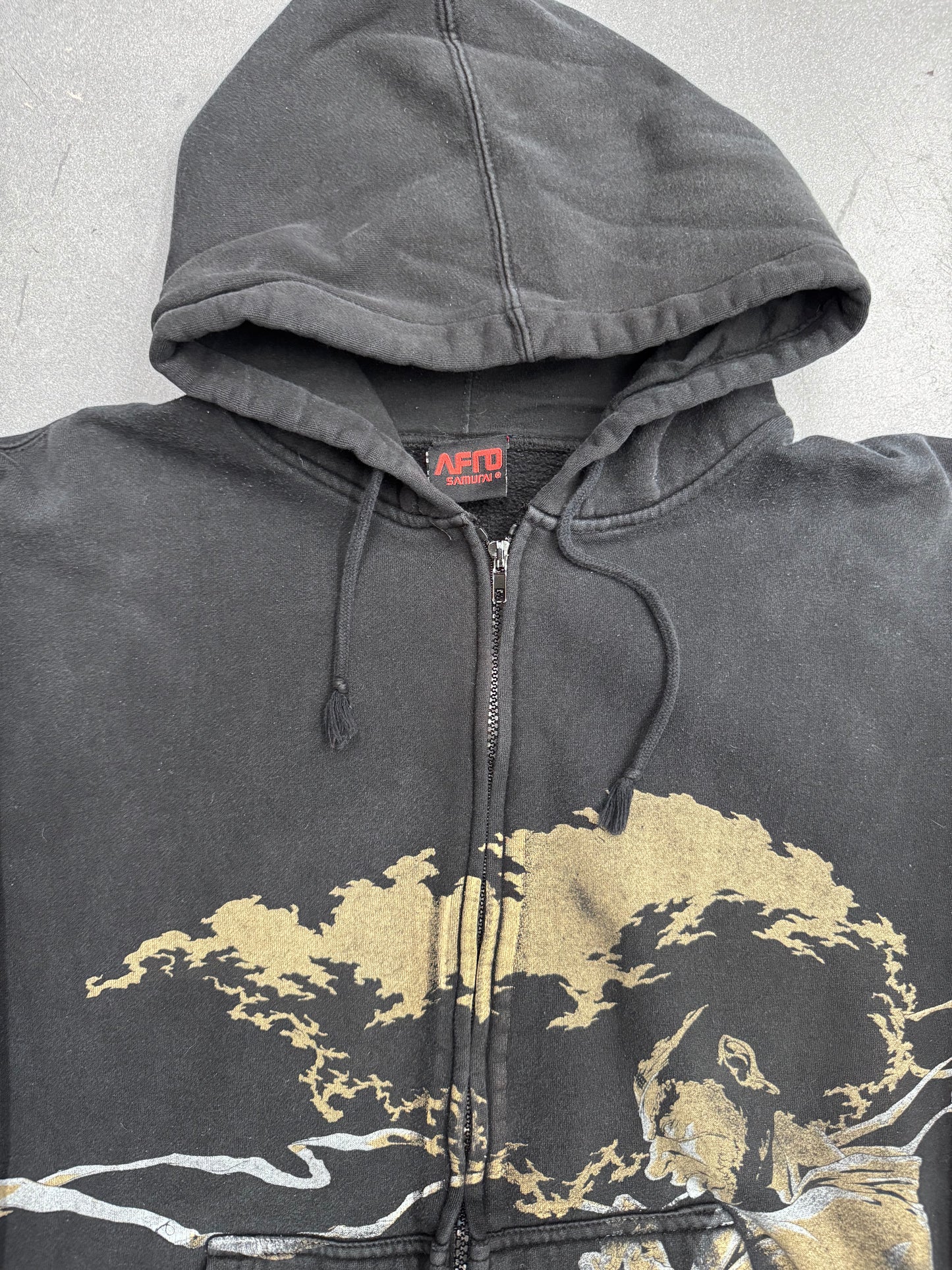 2007 AFRO SAMURAI FULL ZIP HOODIE - BLACK