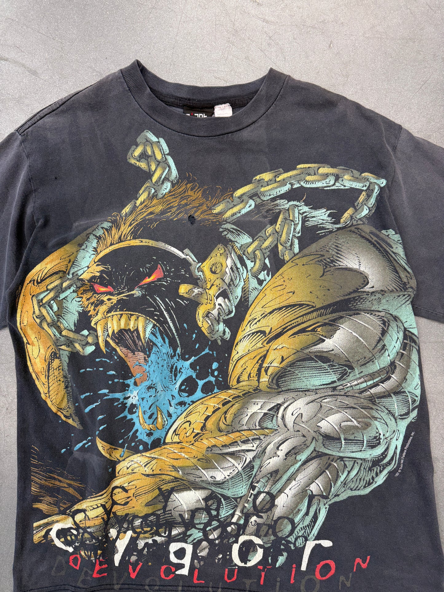 1997 SPAWN CYGOR DEVOLUTION AOP TEE (GIANT TAG)