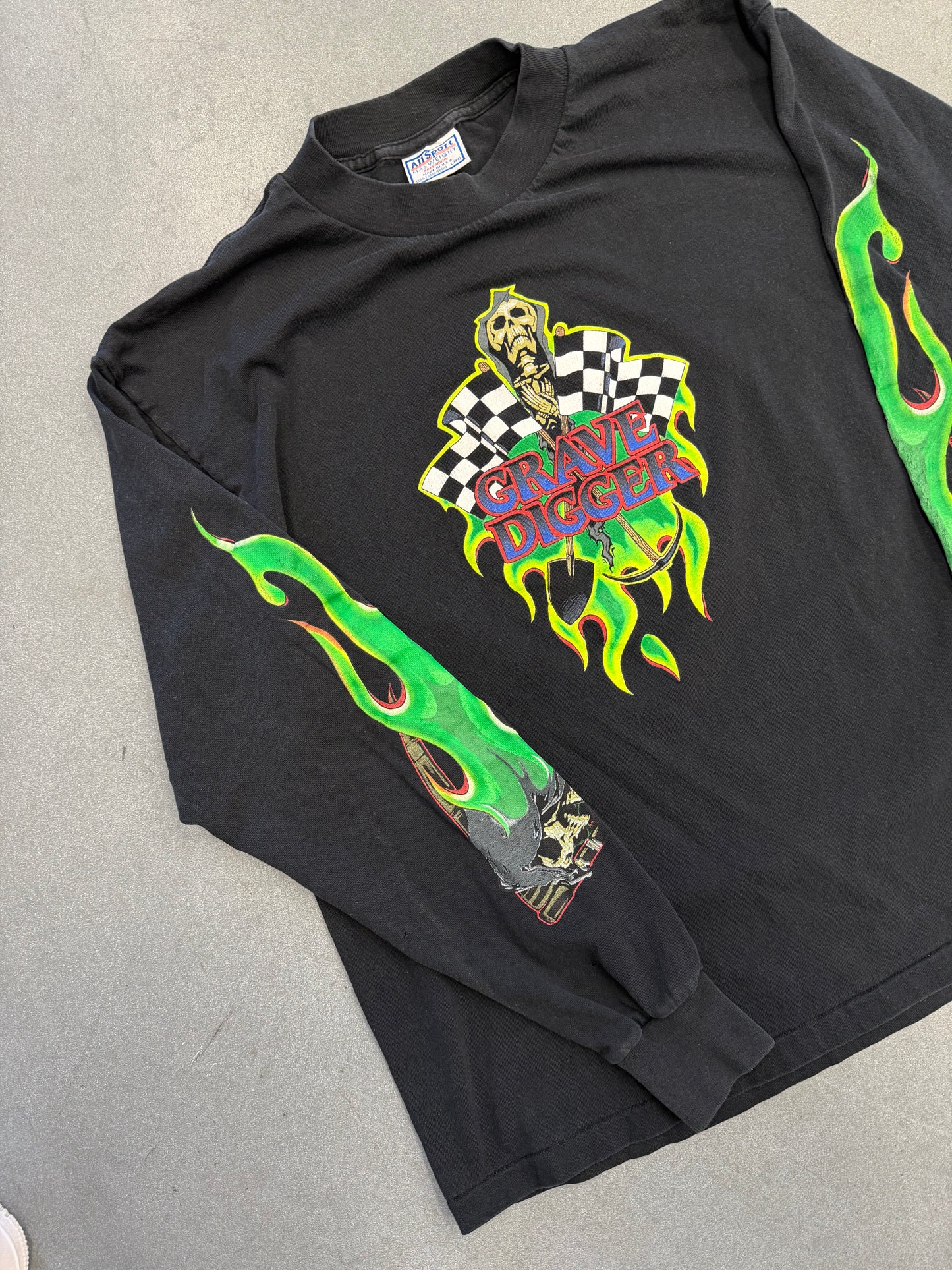 90'S DENNIS ANDERSON'S GRAVE DIGGER LS TEE (ALL SPORT TAG)