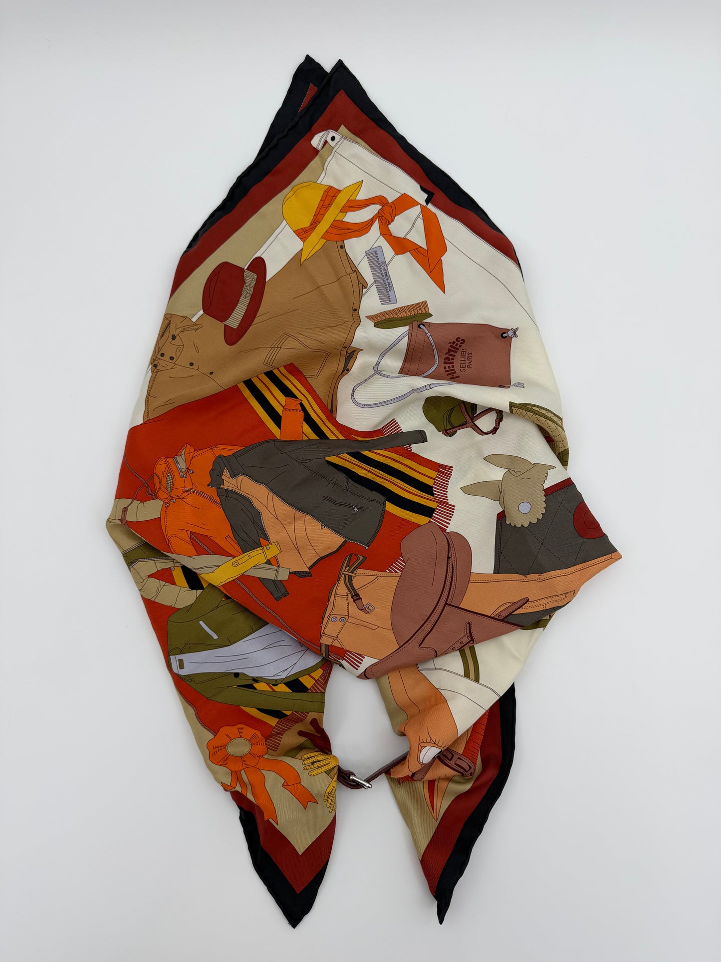 HERMES PELE-MELE SELLIER SCARF (W/BOX)