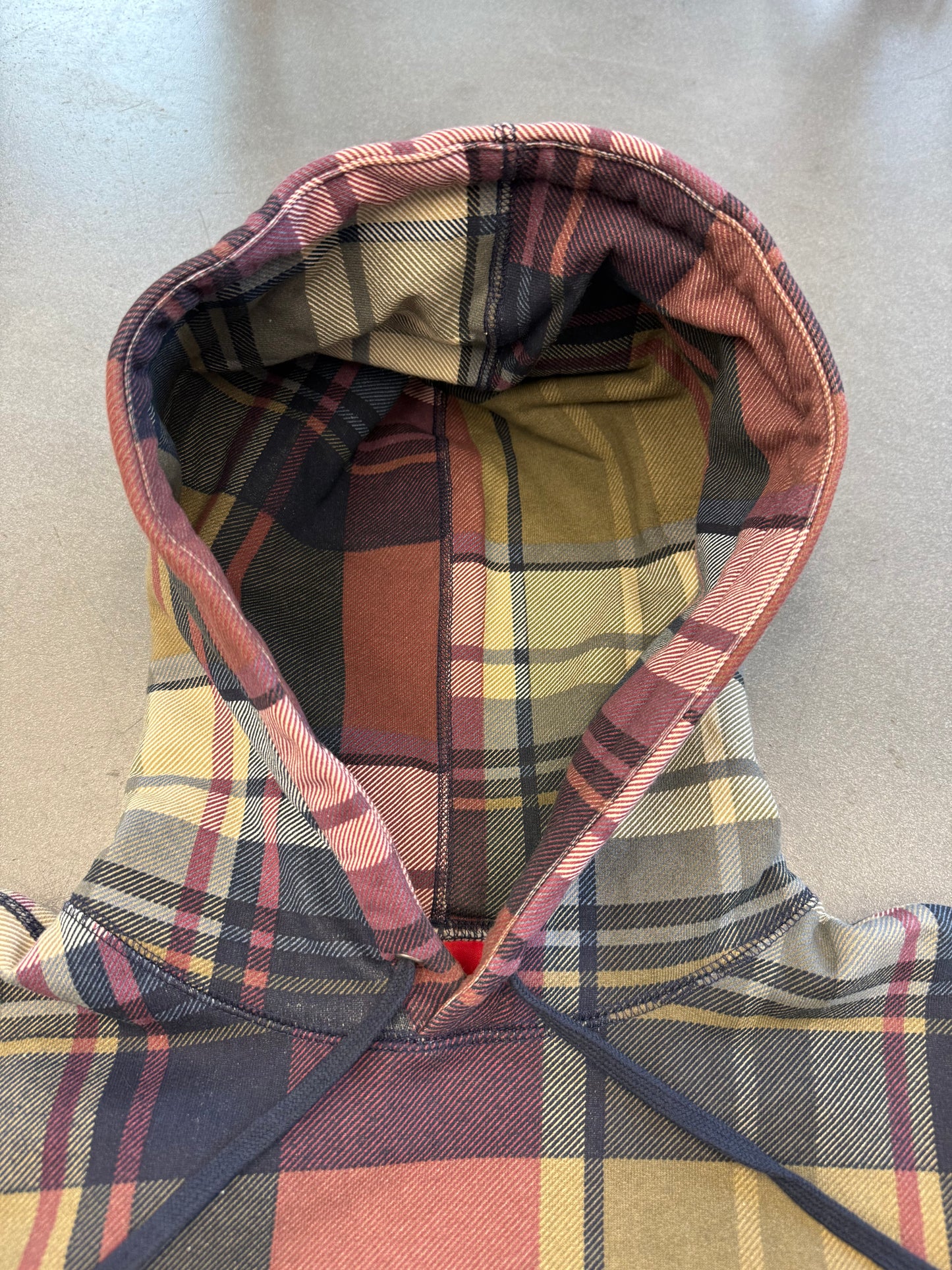 FW14 SUPREME ARC LOGO PLAID HOODIE