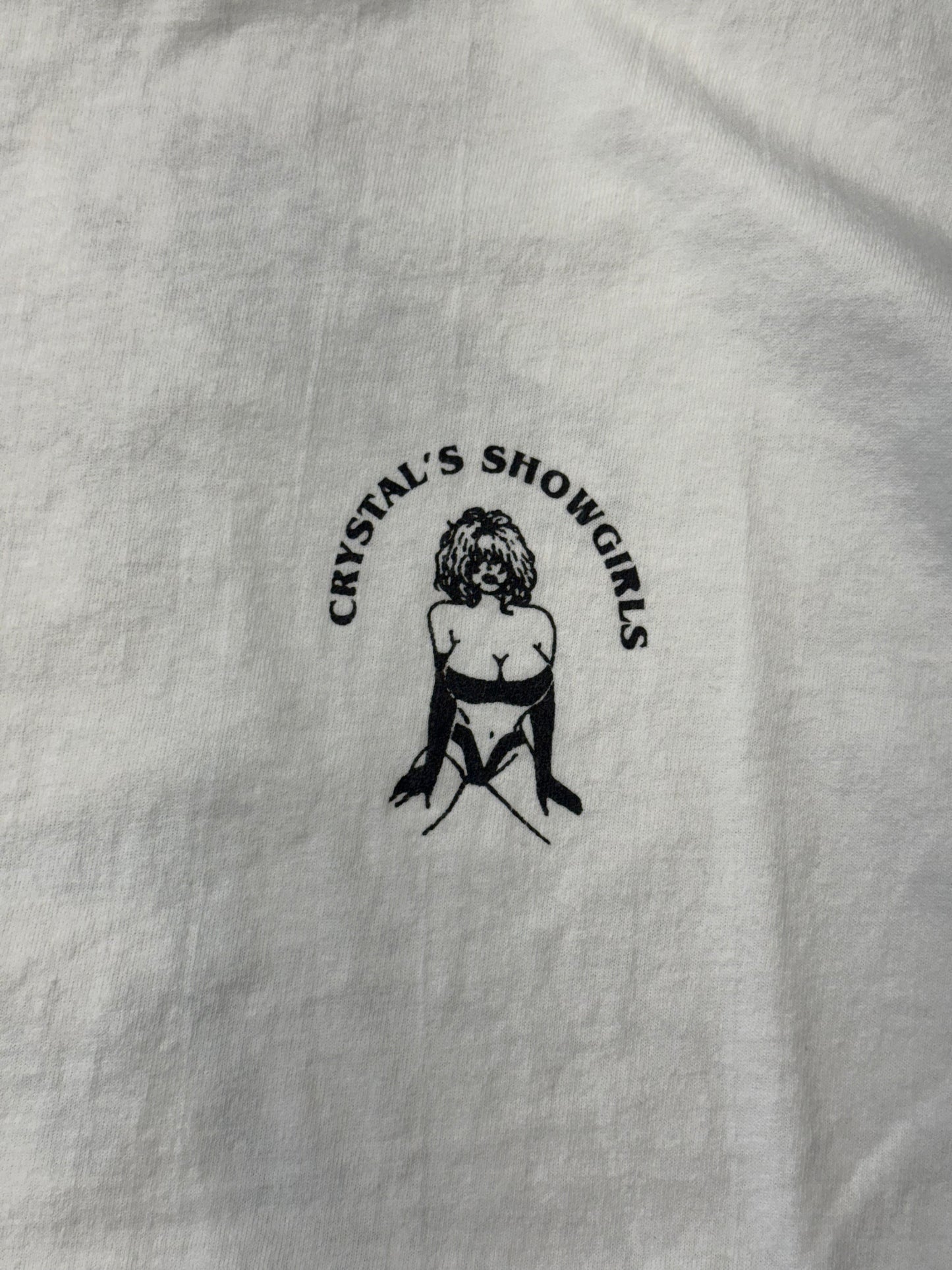 90S CRYSTAL'S SHOWGIRLS NORTH PALM BEACH MULLET TEE (HANES TAG)