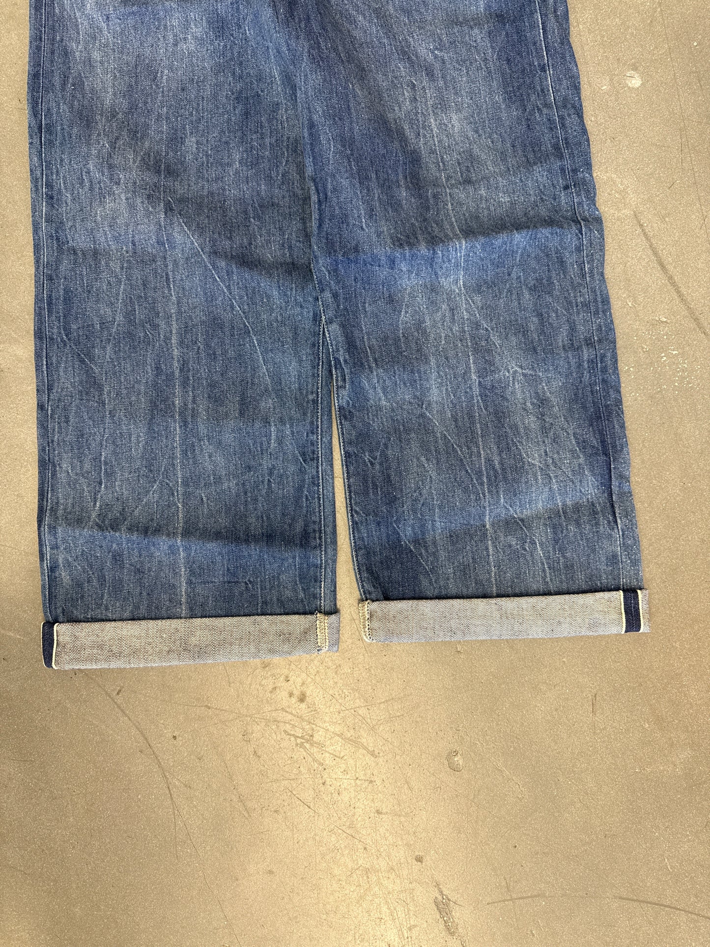 AURALEE SELVEDGE FADED LIGHT DENIM PANTS - 5