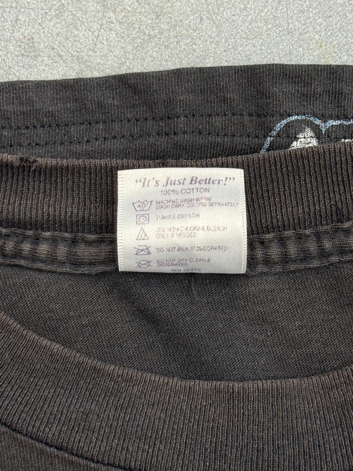 1999 THE ROCK "KNOW YOUR ROLE & SHUT YOUR MOUTH" WRAP AROUND TEE (DELTA TAG)