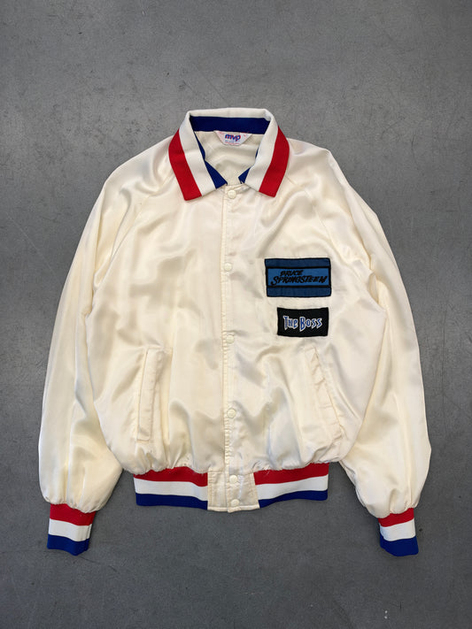 BRUCE SPRINGSTON THE BOSS BORN IN THE USA 6/84 SATIN BOMBER JACKET (MVP TAG)