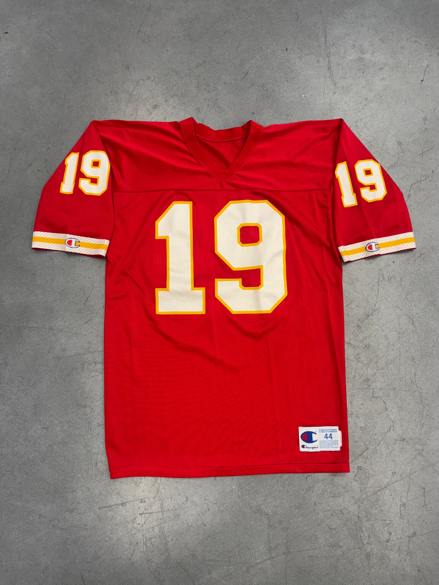 90S CHAMPION KANSAS CITY CHIEFS JOE MONTANA #19 JERSEY