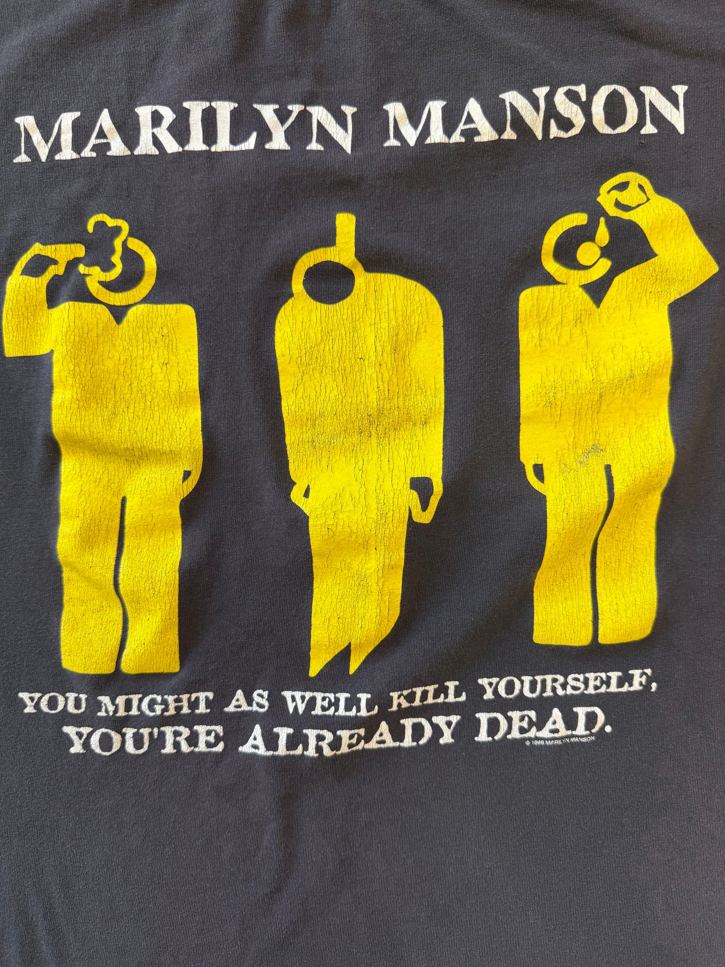1996 MARILYN MANSON "YOU MIGHT AS WELL KILL YOURSELF, YOU'RE ALREADY DEAD." TEE (WINTERLAND TAG)