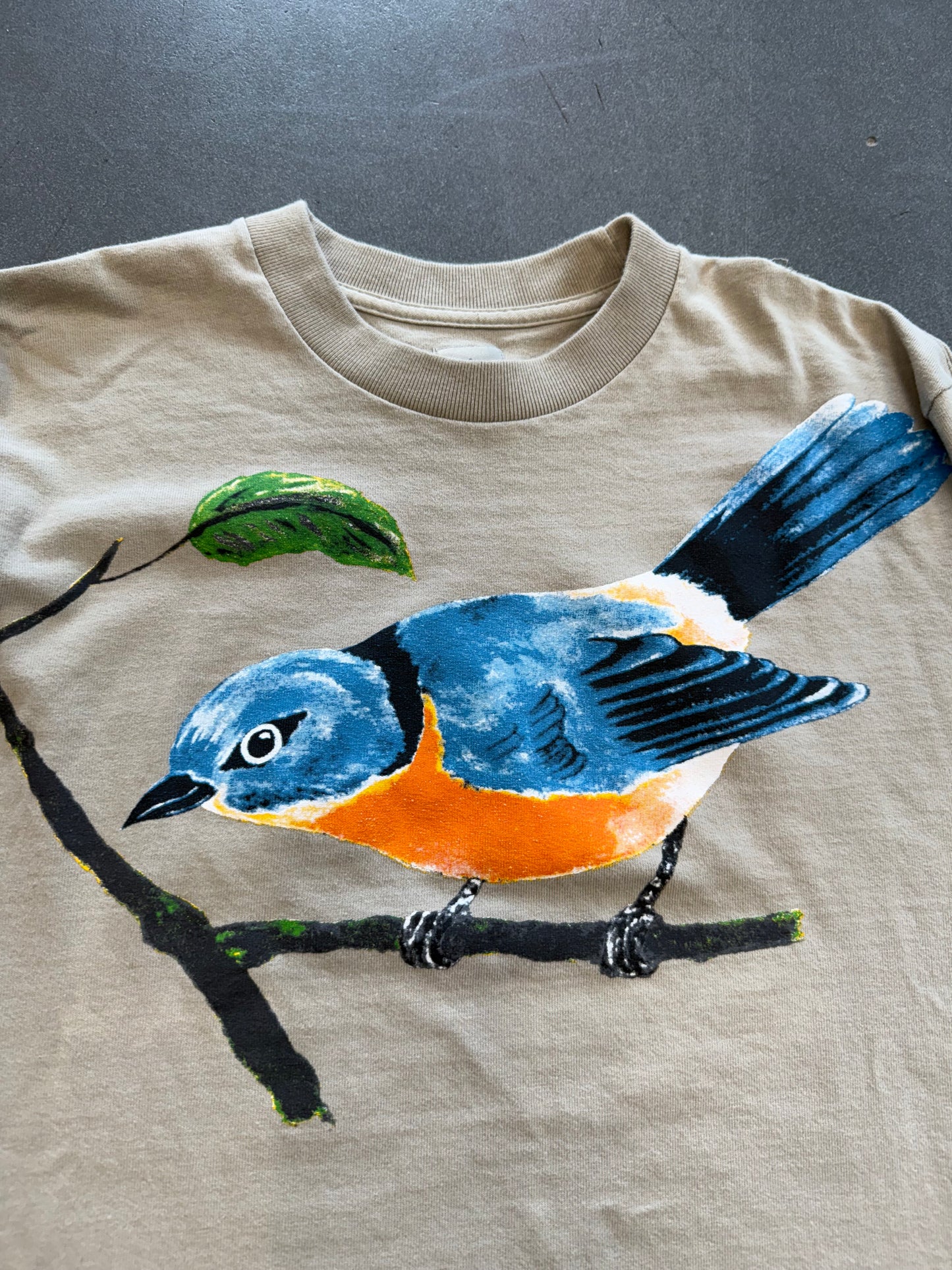 FW18 YEEZY WES LANG BIRD L/S TEE - VAPOR (S)