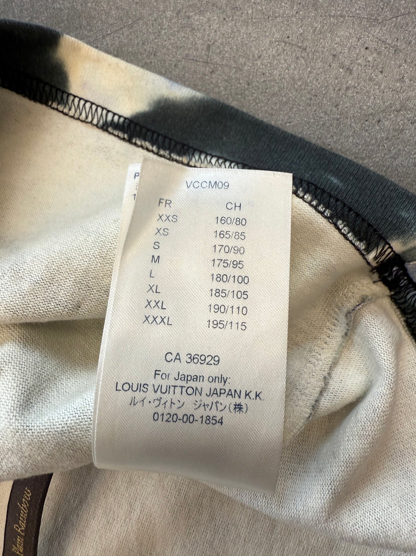 SS19 LOUIS VUITTON VIRGIL ABLOH PLAIN RAINBOW TIE DYE TEE (L)