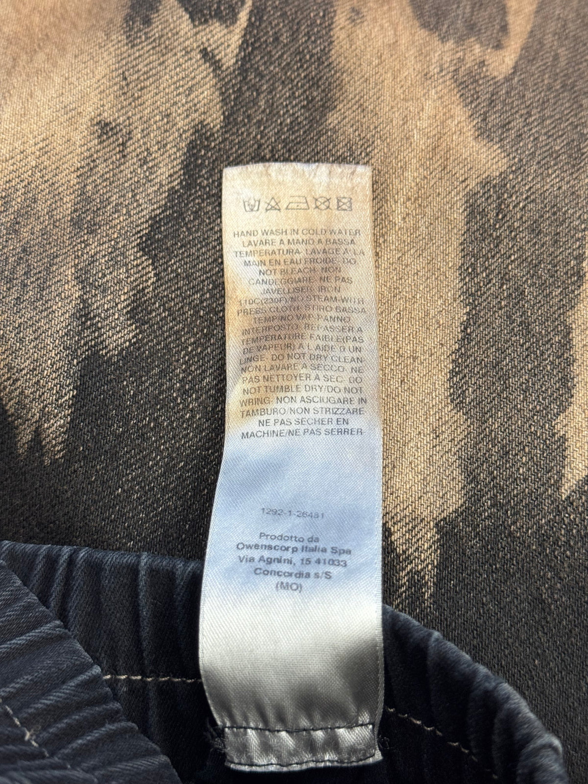 FW24 RICK OWENS DRKSHDW 'PORTERVILLE' DOUBLE CARGO DENIM JUMBO BELAS - BLACK/TERRA SUN