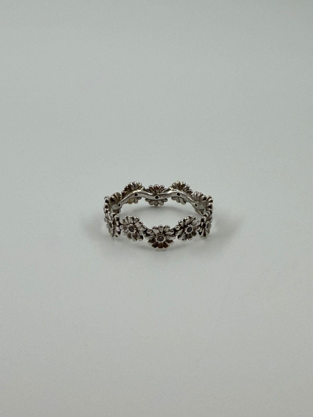 PANDORA SPARKLING DAISY FLOWER CROWN STERLING SILVER RING