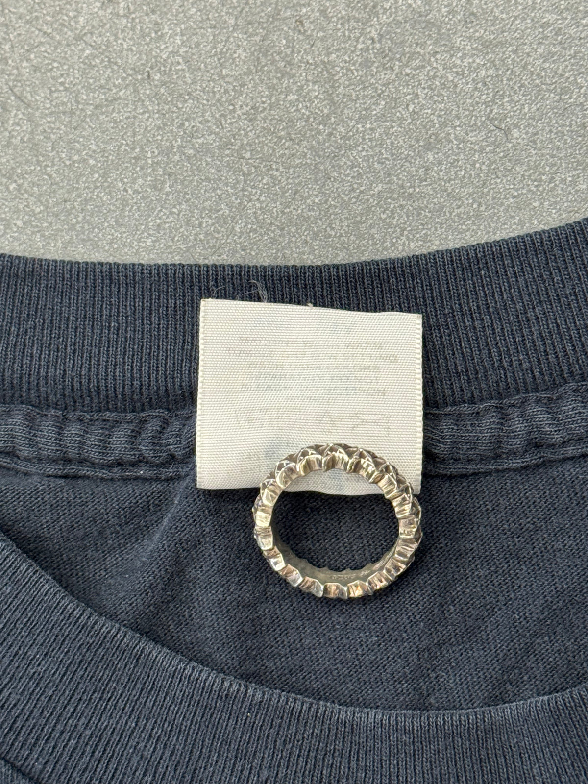 EARLY '90S CHROME HEARTS FIRST-BATCH VERTICAL LOGO LONG SLEEVE POCKET TEE (BELTON TAG)