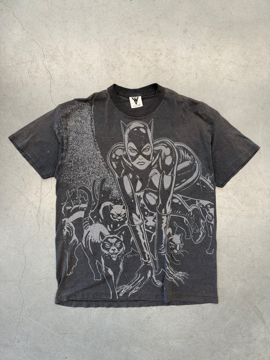 1992 DC COMICS BATMAN RETURNS CATWOMAN AOP TEE (SSI TAG)