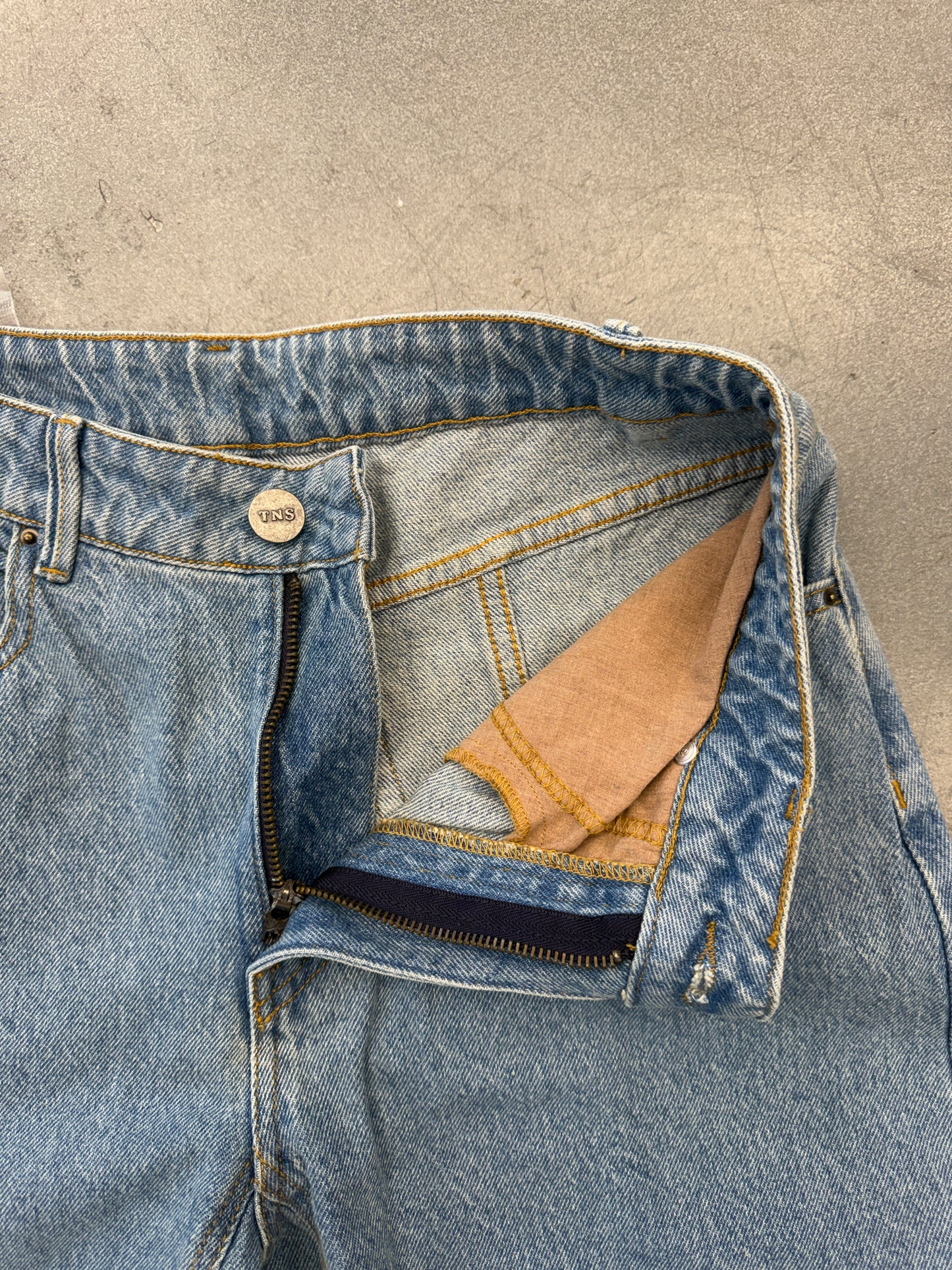Y2K TNS FLARED RAVE DENIM PANTS