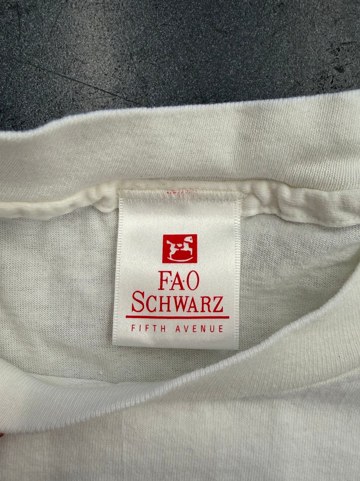 90S BARBIE AT FAO SCHWARTZ PUFF PRINT TEE