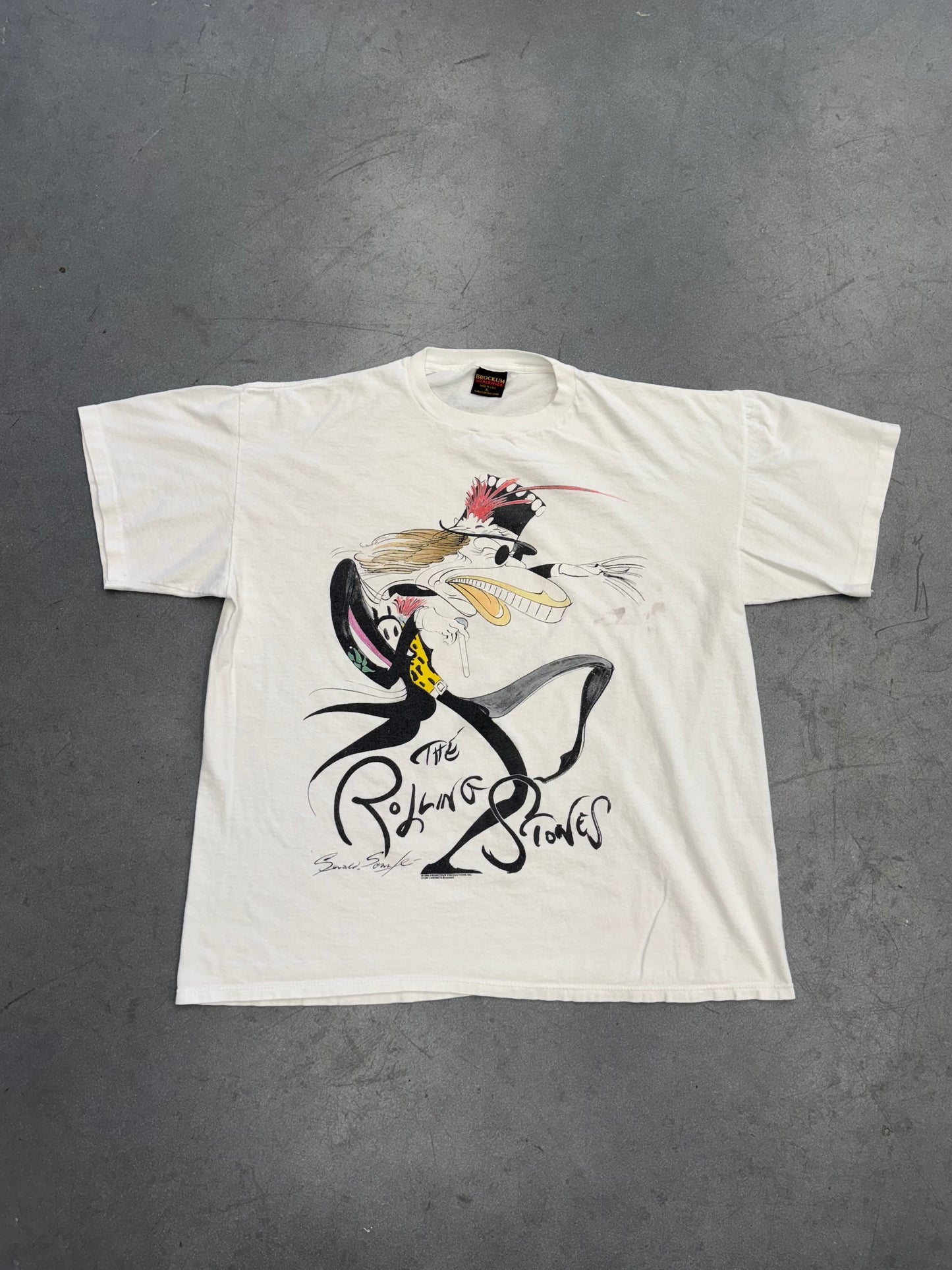 1994 ROLLING STONES VOODOO LOUNGE GERALD SCARFE TEE (BROCKUM TAG)