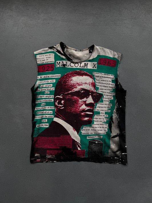 90'S MALCOLM X MOSQUITOHEAD CUT-OFF SLEEVELESS TEE