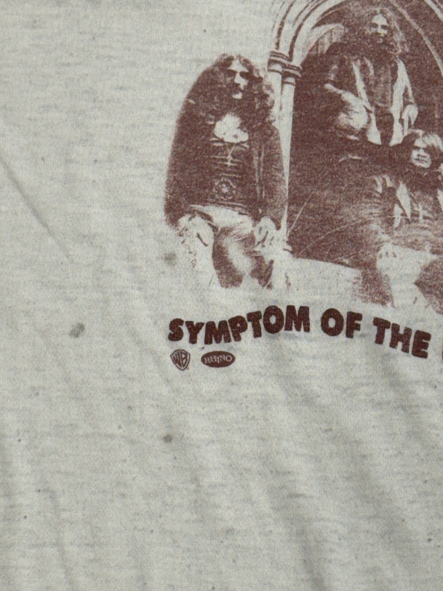 80S "THE ORIGINAL BLACK SABBATH 1970-1978" SYMPTOM OF THE UNIVERSE CUT-TO-SHORT SLEEVE TEE (PULLED TAG)