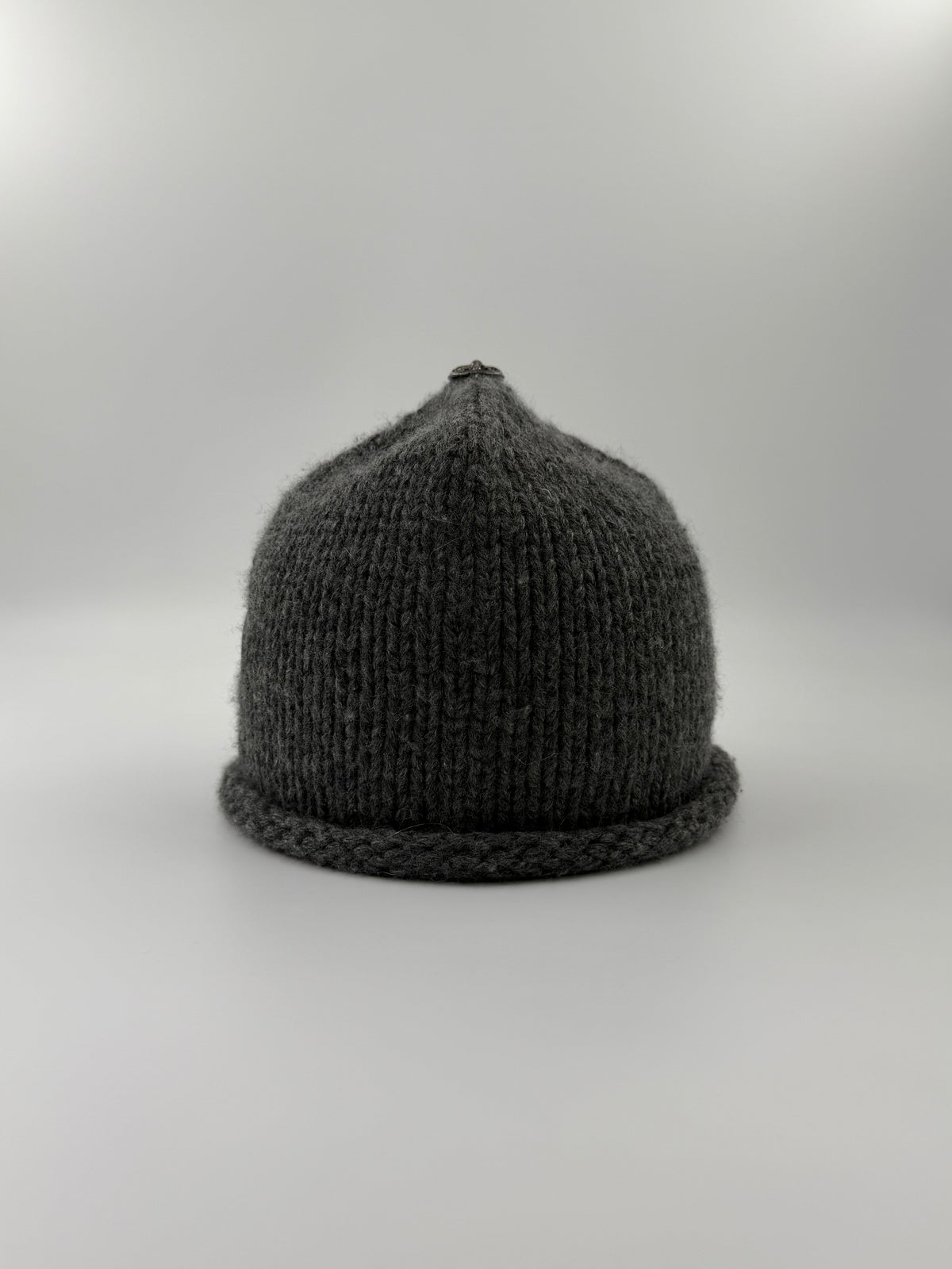 CHROME HEARTS CASHMERE LEATHER CROSS PATCH BEANIE