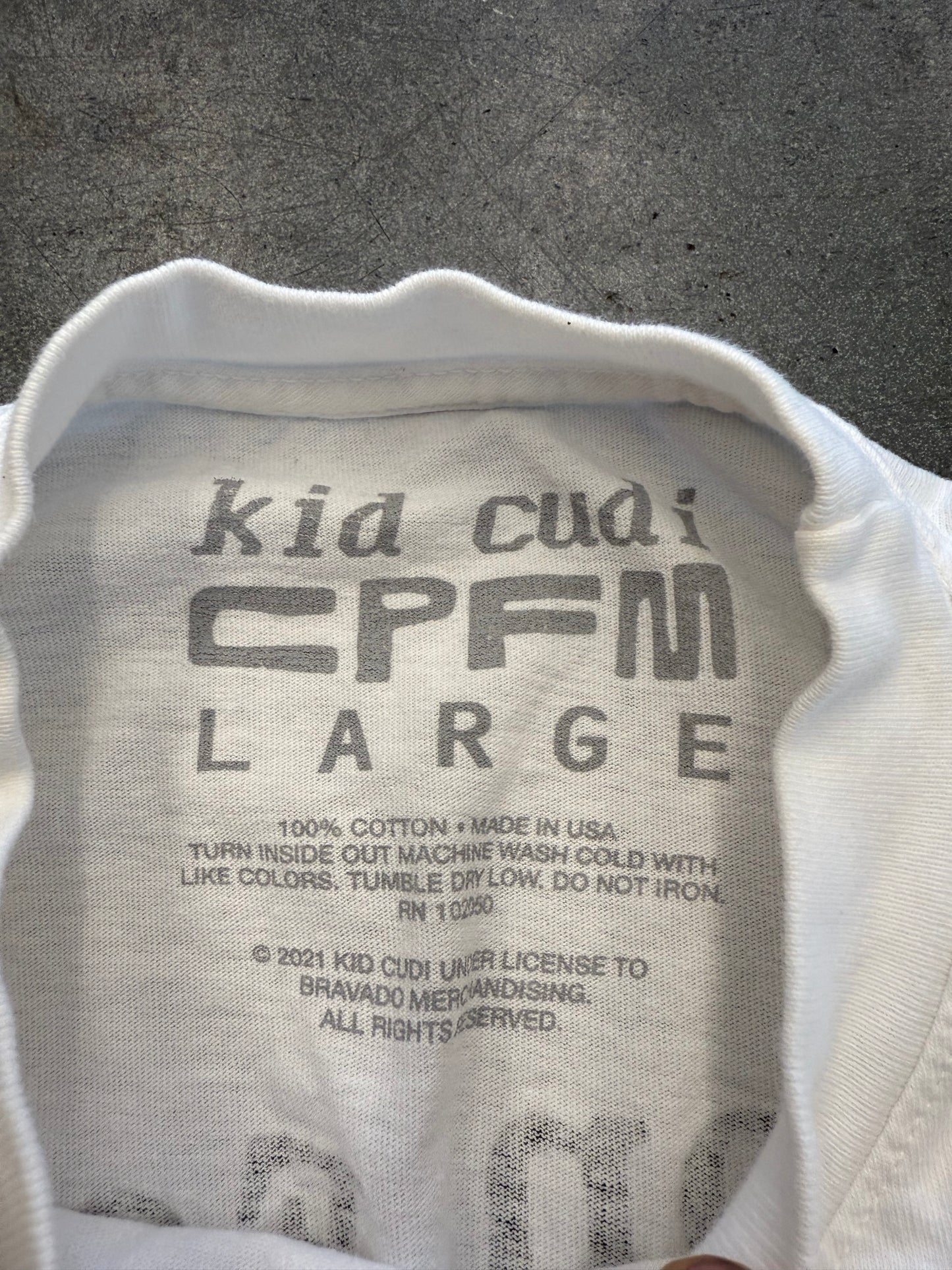 FW20 KID CUDI CPFM FOR MOTM III HEAVEN ON EARTH TEE (WHITE) (L)