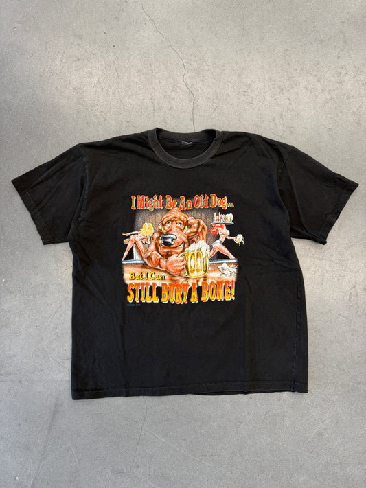 90S I MIGHT BE AN OLD DOG BUT I CAN STILL BURY A BONE TEE (CUT TAG)