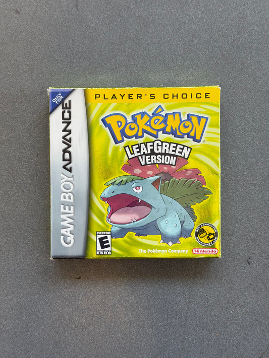 POKEMON LEAF GREEN NINTENDO GBA GAMEBOY ADVANCE BOX + GAME + MANUALS