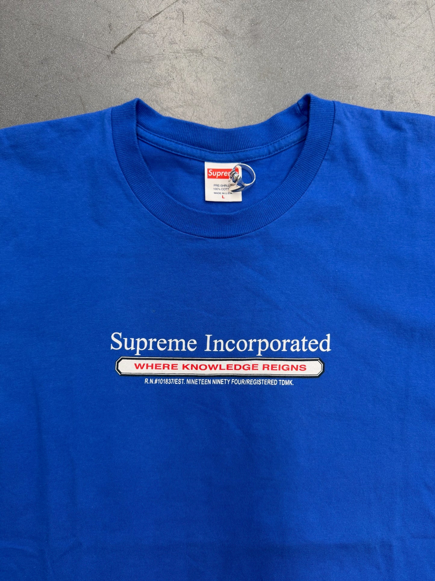 FW19 SUPREME INC. TEE - ROYAL