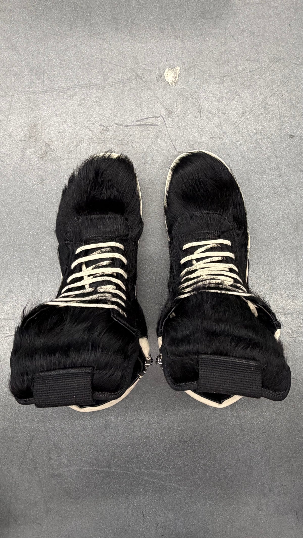 RICK OWENS PONY HAIR GEOBASKET