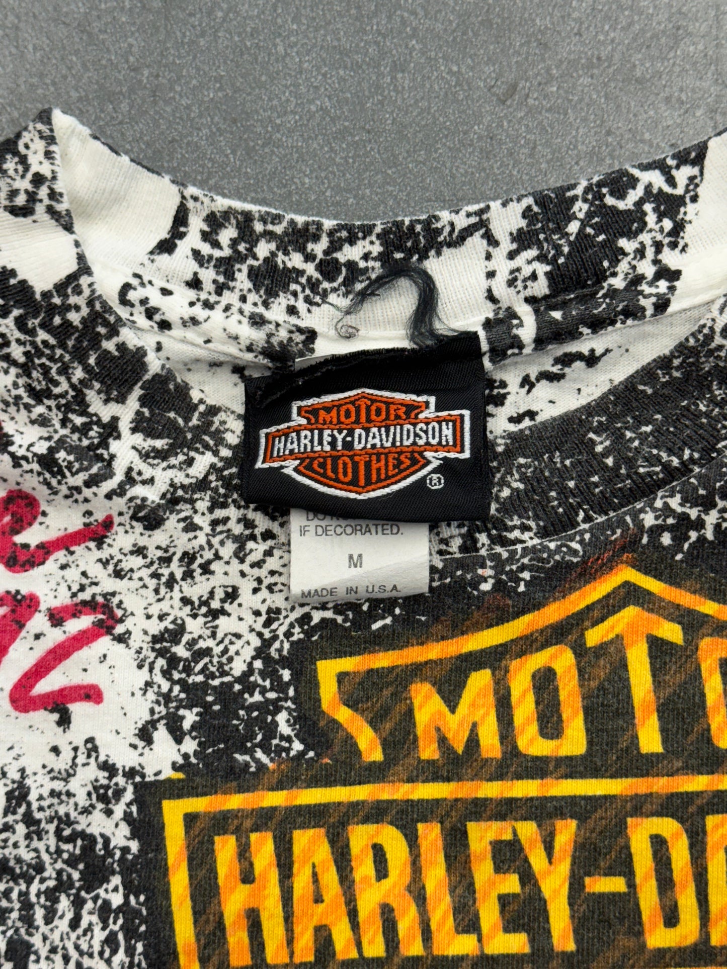 1992 HARLEY-DAVIDSON BIKE WEEK EAGLE AOP TEE (BLACK HARLEY TAG)