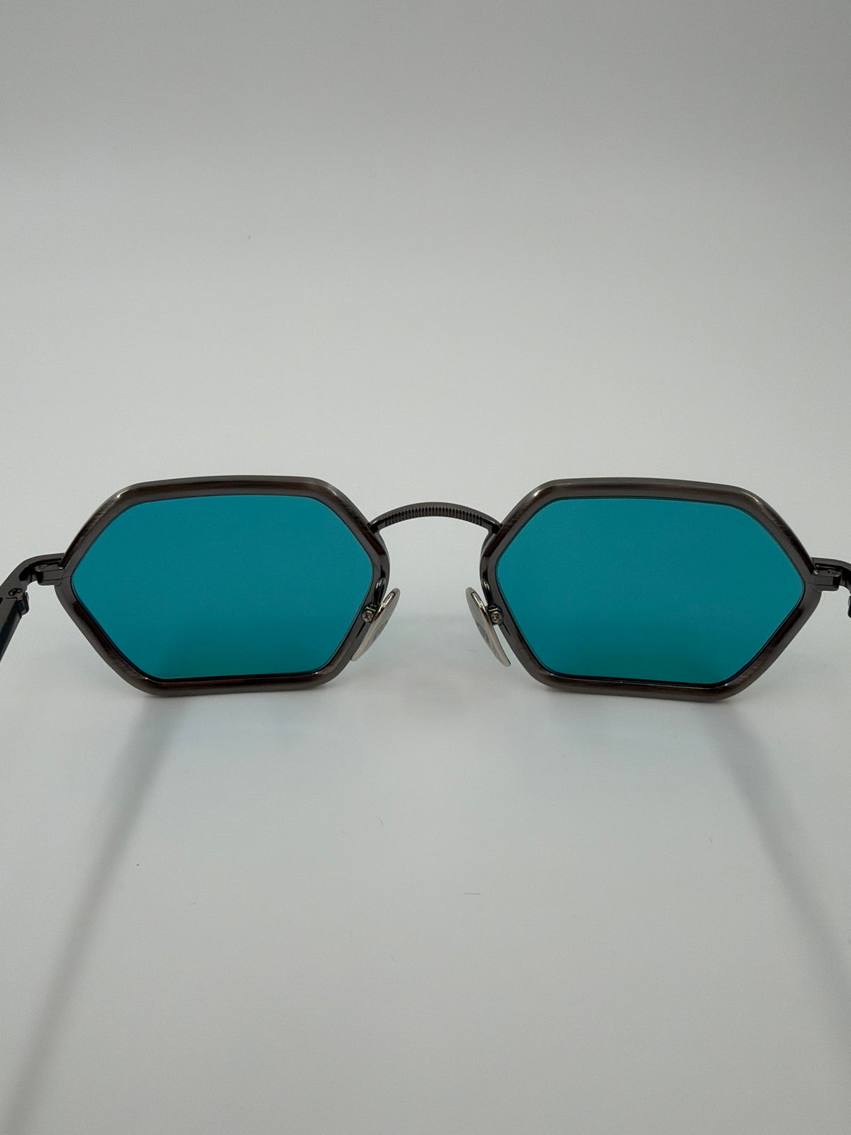 CHROME HEARTS "DATASS" HEXAGONAL METAL SUNGLASSES