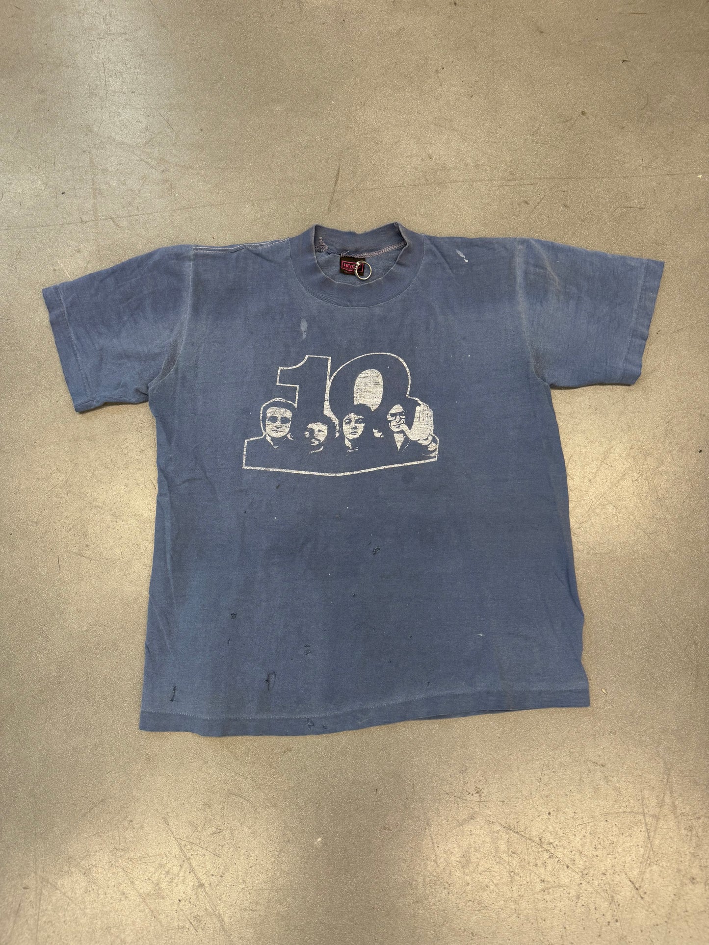 70'S BEATLES 10 YEAR ANNIVERSARY WAXY 106 FM DISTRESSED TEE (HEAVY TAG)