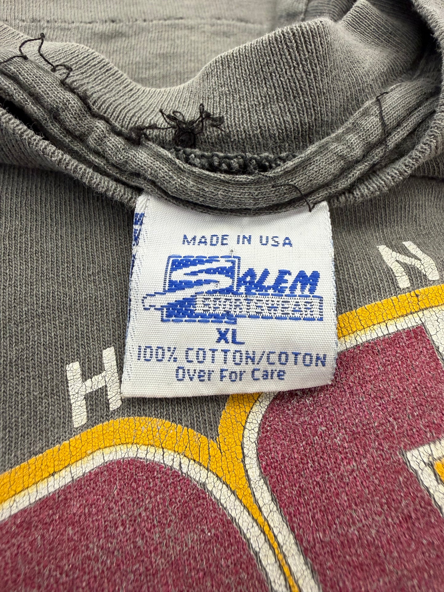 1992 WASHINGTON REDSKINS EASTERN DIVISION FADED TEE (SALEM SPORTSWEAR TAG)