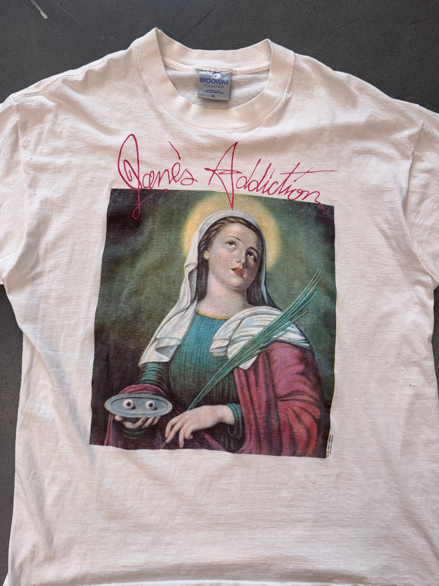 1991 JANES ADDICTION RITUAL DE LO HABITUAL LADY WITH EYEBALL PLATE TEE (BROCKUM TAG)