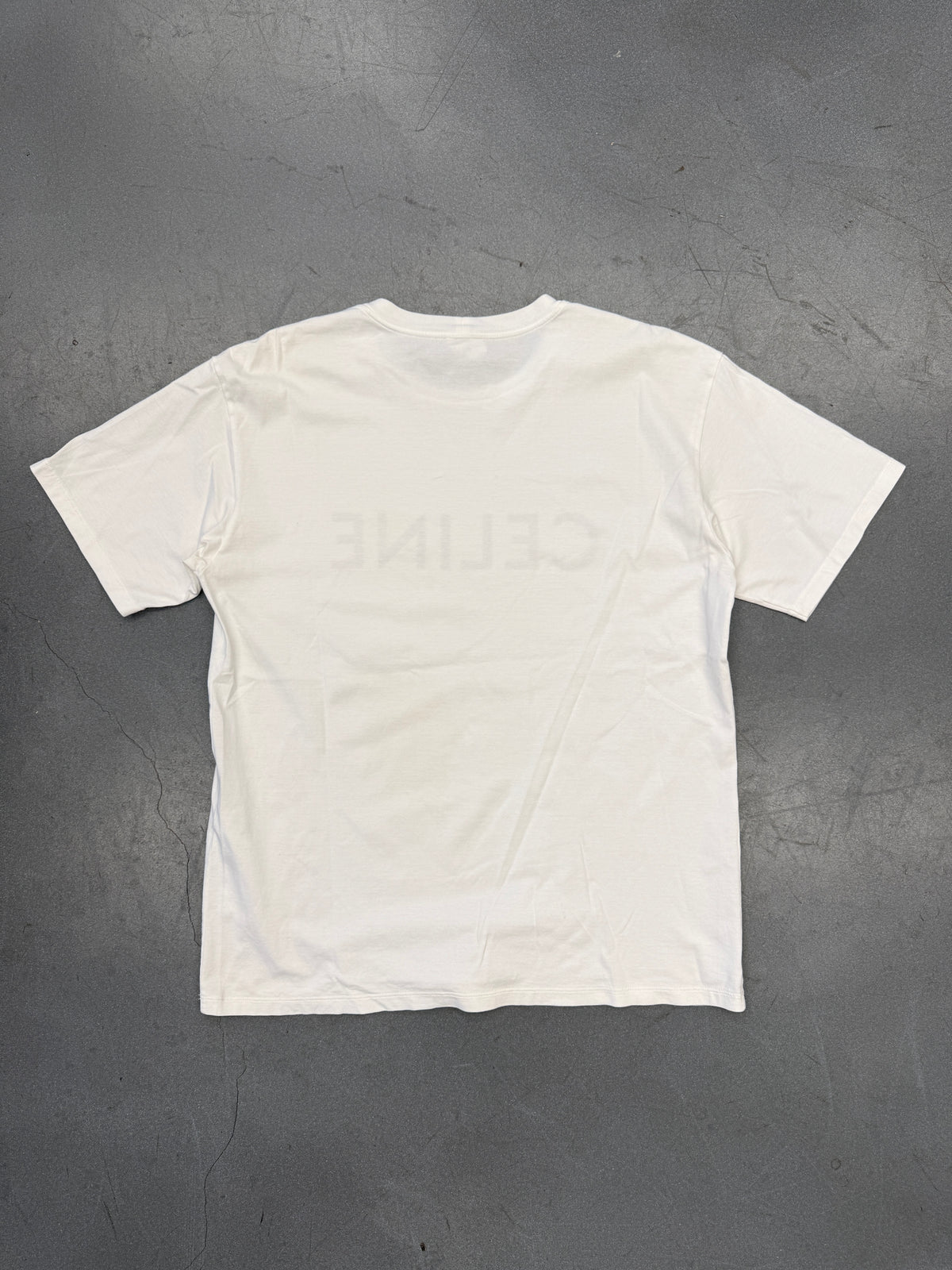 CELINE LOOSE T-SHIRT IN COTTON JERSEY - WHITE