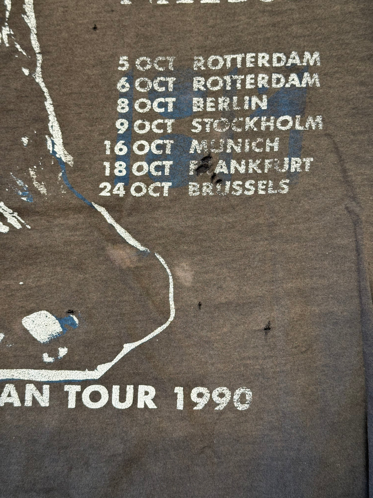 1990 JANET JACKSON RHYTHM NATION EUROPEAN TOUR DISTRESSED CUT-OFF TEE