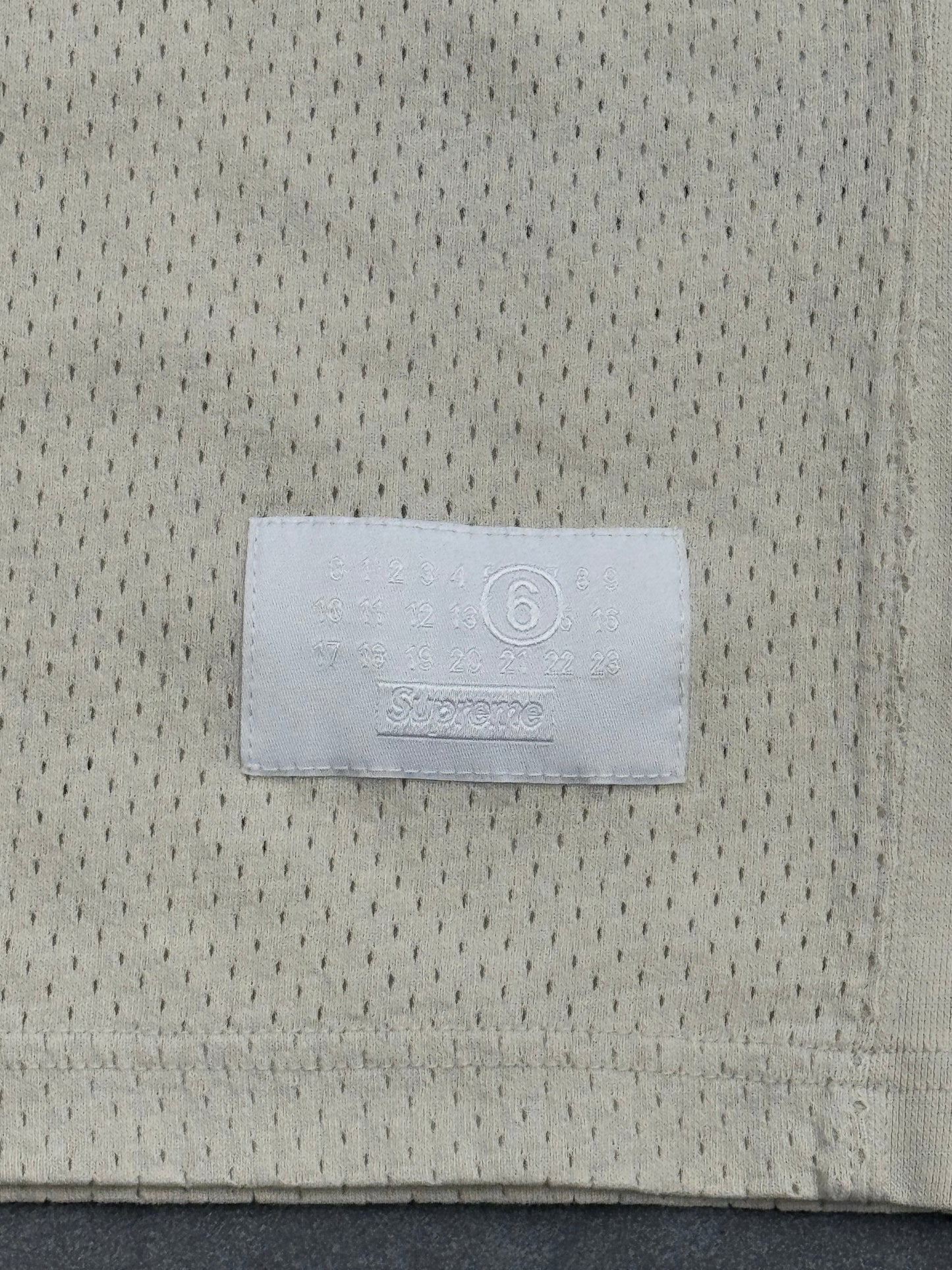 SS26 SUPREME MM6 MAISON MARGIELA COTTON FOOTBALL JERSEY - WHITE