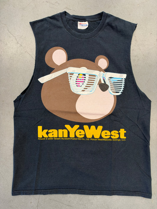 2008 KANYE WEST TAKASHI MURAKAMI BEAR CUT-OFF TEE (HANES TAG)