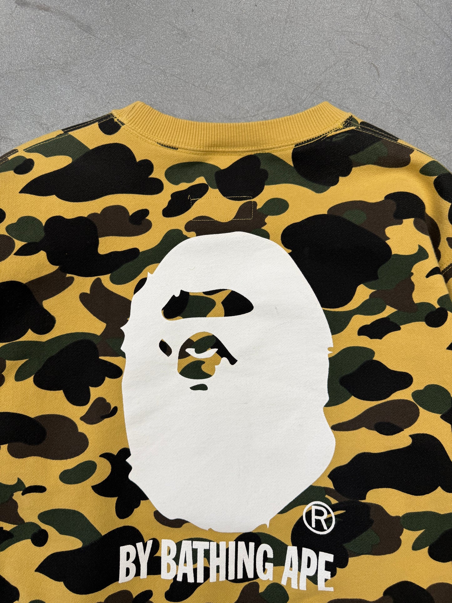 FW17 A BATHING APE BAPE CHAMPION 1ST CAMO CREWNECK