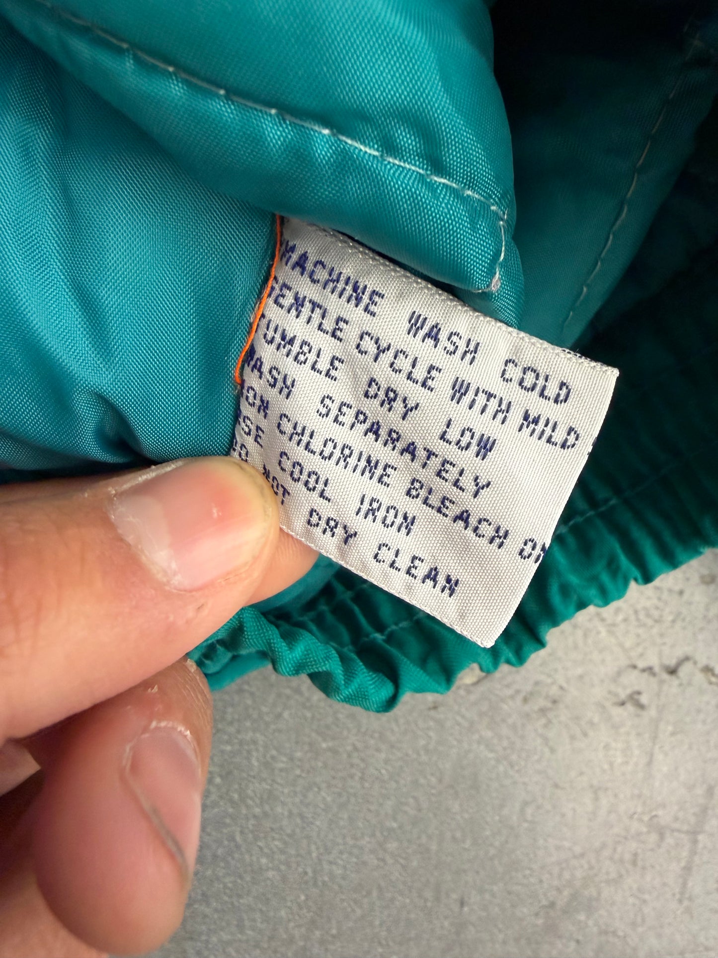 90S STARTER MIAMI DOLPHINS 1/4 ZIP PUFFER JACKET (STARTER PRO LINE TAG)