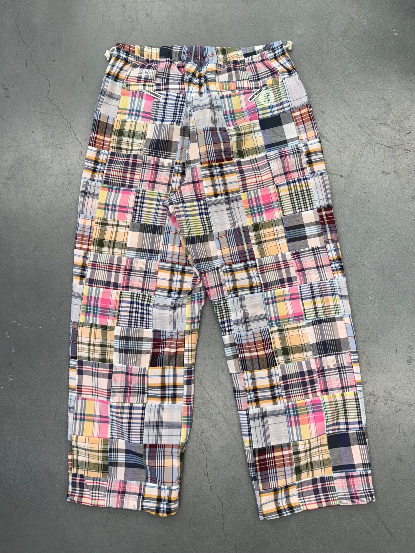 SS25 SUPREME X GOODENOUGH PATCHWORK FULLL ZIP TRACK PANT - MULTICOLOR (NWT)