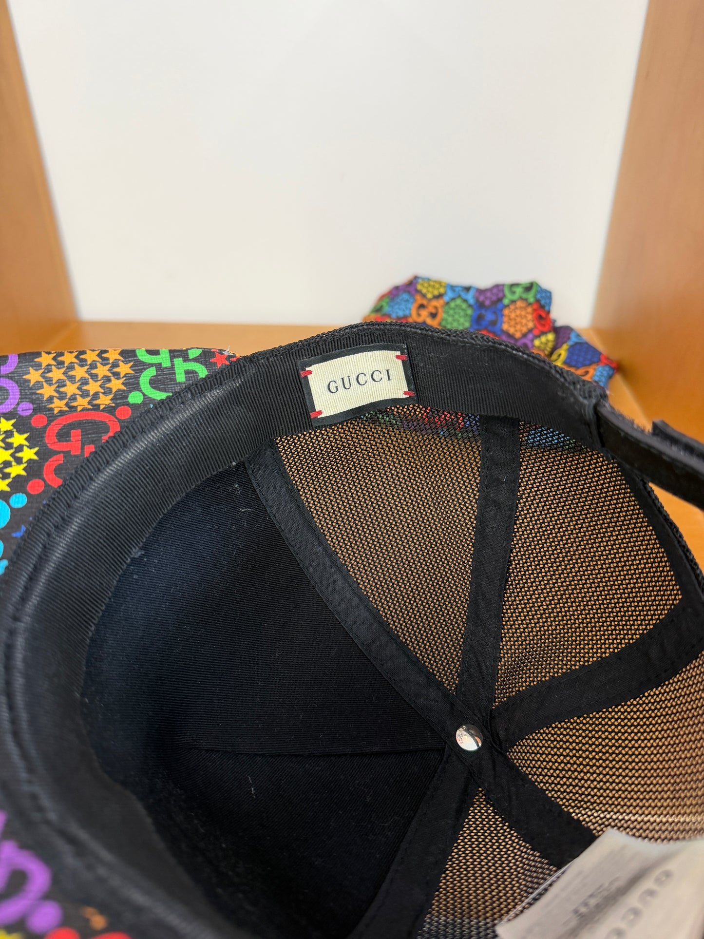 GUCCI GG PSYCHEDELIC BASEBALL HAT WITH BAG