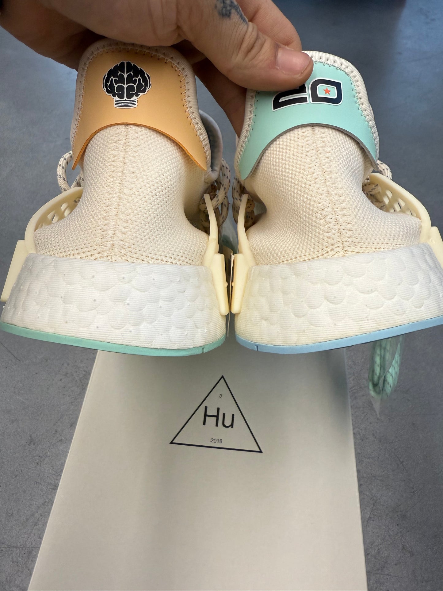 SIZE 11 ADIDAS NMD HU PHARRELL NERD CHALK WHITE 1 OF 14 SAMPLE (BRAND NEW WITH BOX)
