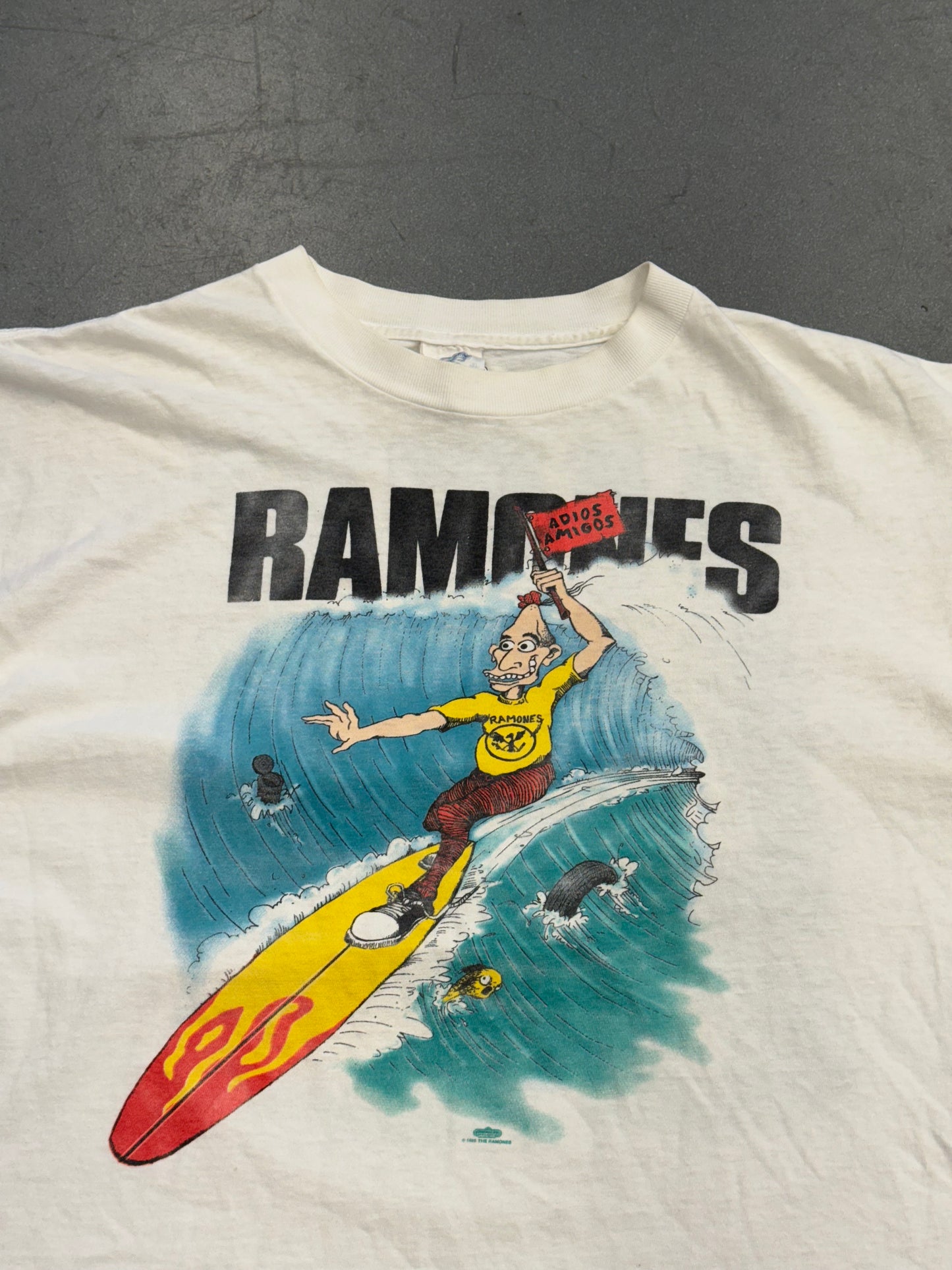 1995 RAMONES ADIOS AMIGOS HEY HO LET'S GO TEE (WINTERLAND TAG)