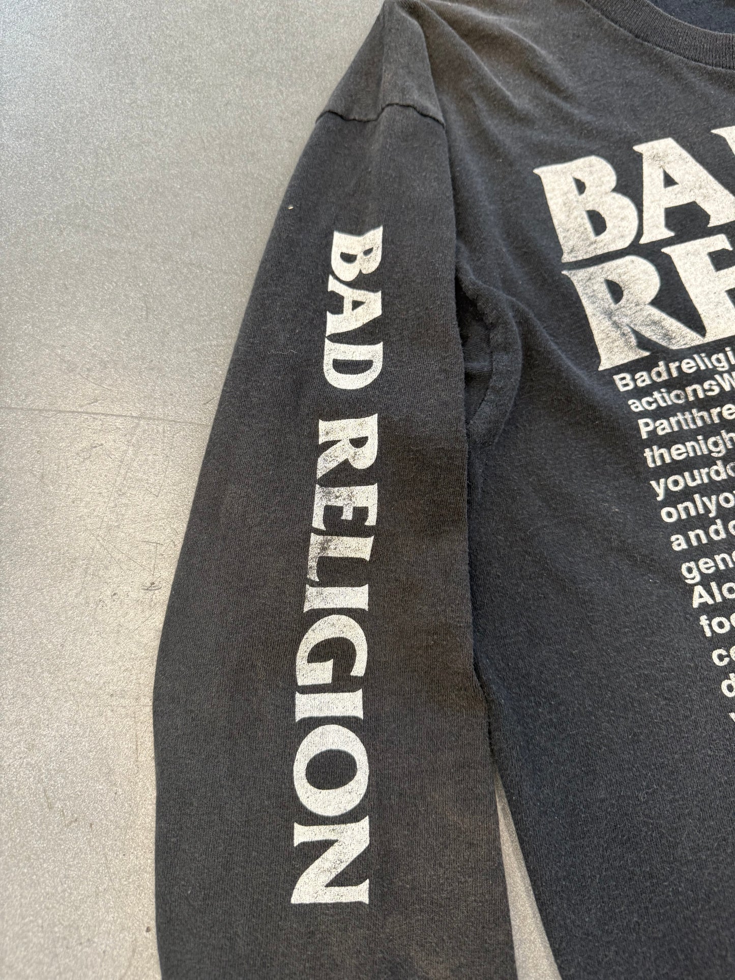 90'S BAD RELIGON LYRICS LS TEE (FOTL TAG)