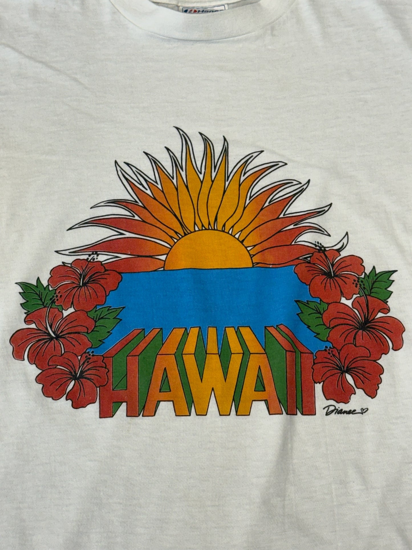 80S HAWAII SUNRISE TEE (HANES FIFTY-FIFTY TAG)