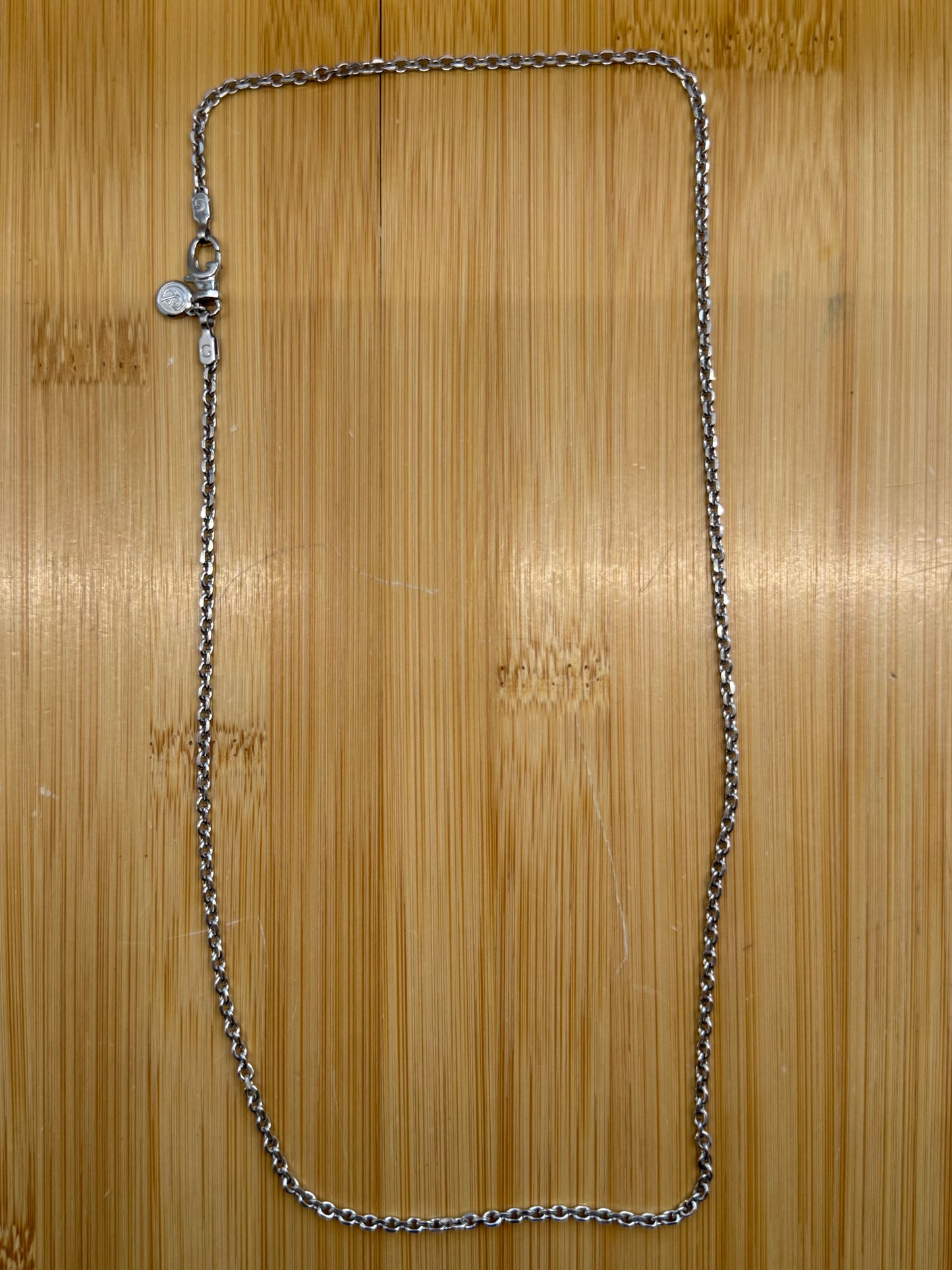 GABRIEL & CO CHAIN LINK STERLING SILVER NECKLACE - 21 INCH