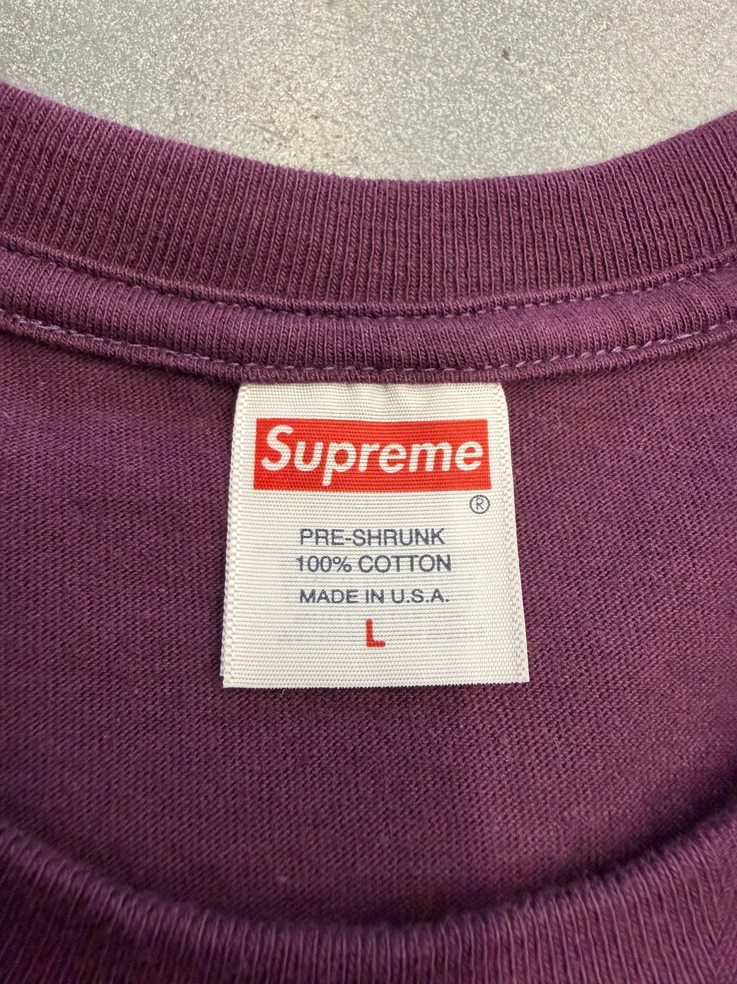 FW22 SUPREME TRASH TEE - EGGPLANT